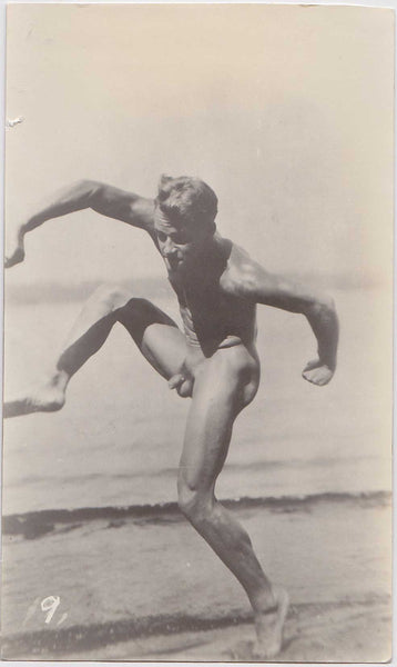 Vintage gay photo Male Nude Dancing on Beach