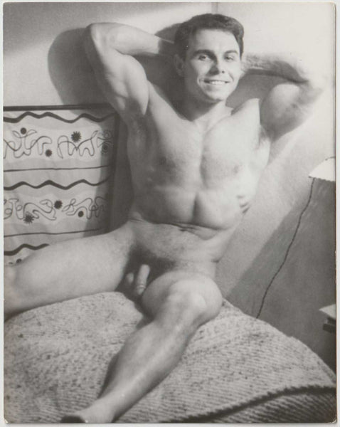 Vintage gay photo Nude with Big Biceps