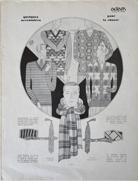 Three Illustrations from Adam Magazine, 1928