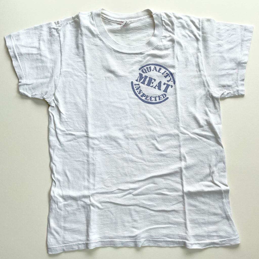 Vintage "Quality Meat Inspected" t-shirt c. 1970s.