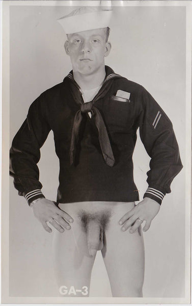 Studly sailor misplaced his trousers vintage gay photo