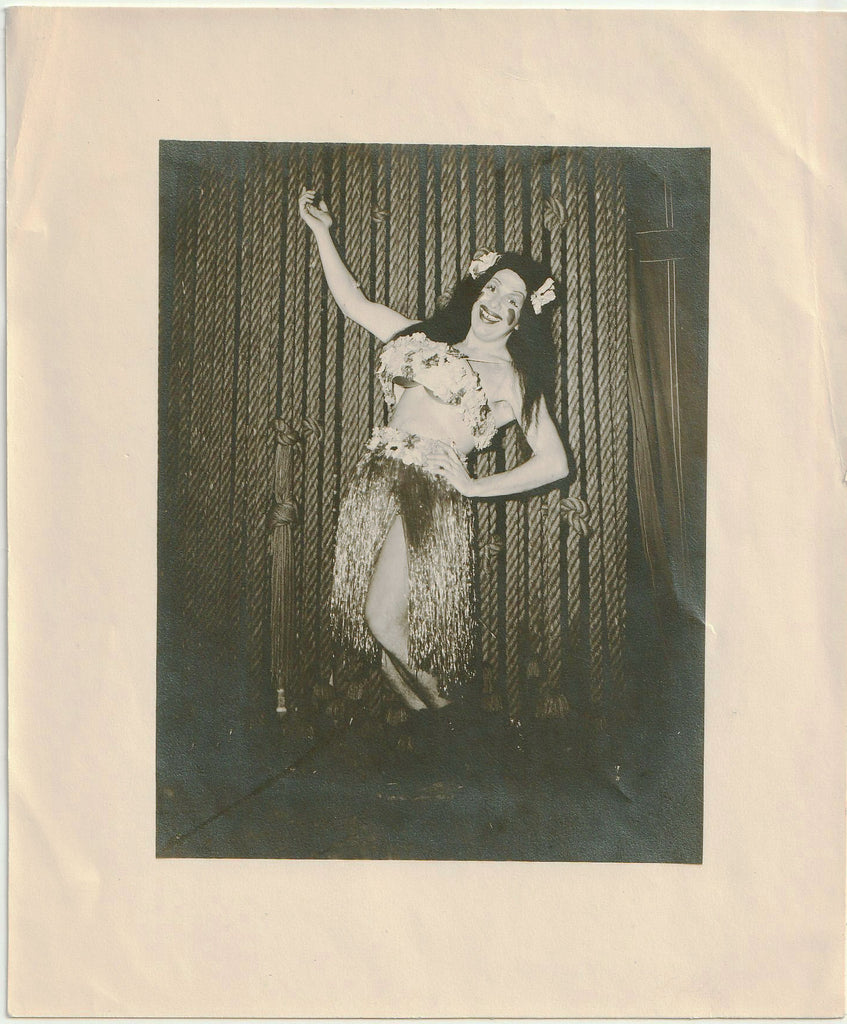 Cross-Dressing Sailor in Tinsel Grass Skirt