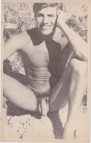 Smiling Male Nude vintage gay photo
