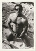 Bruce Steele Kneeling in the Sand, Target Studios vintage gay physique photo male nude