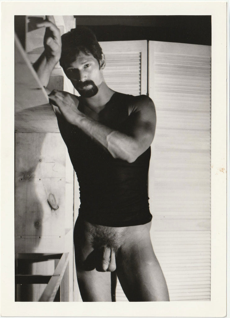 Brand Wearing Sleeveless T-shirt: Target Studios vintage gay photo