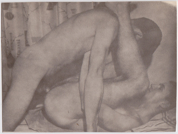 Vintage gay photo of a two men having sex. 