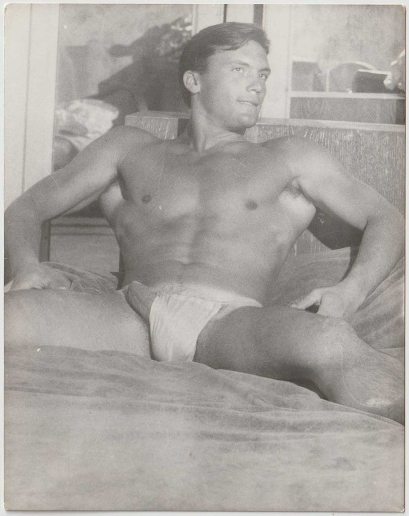 Male nude Man with Posing Strap Malfunction vintage gay photo