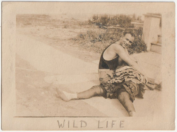 Vintage sepia photo strange "Wild Life" c. 1920s