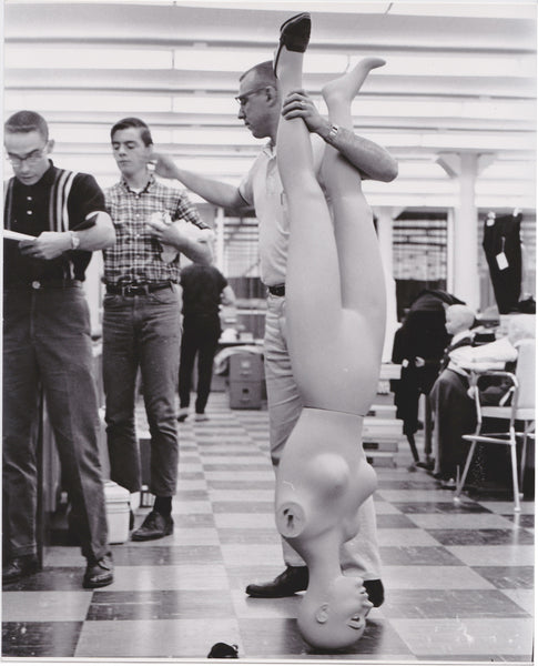 Man Holding Mannequin vintage gay photo