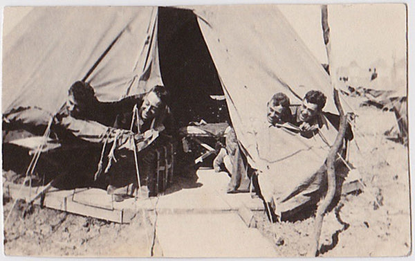 vintage gay snapshot soldiers in tent