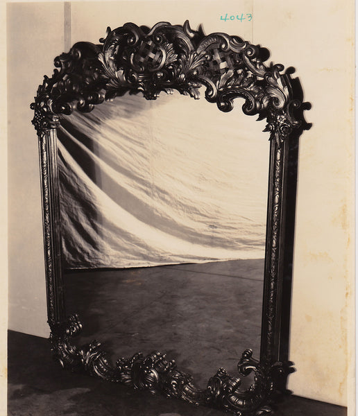 Altman Collection: Ornately Framed Mirror vintage sepia photo interior decoration 1920s