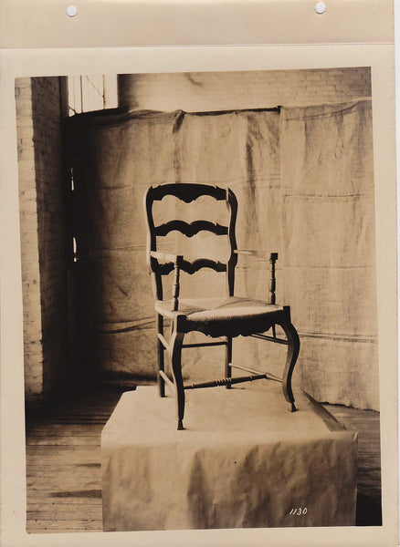 Altman Collection: Wood Armchair with Rush Seat vintage sepia photo