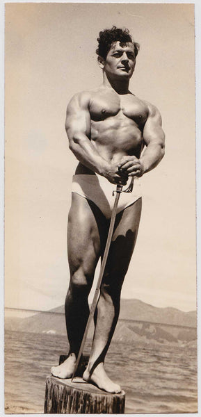 Denny of SF Vintage Physique Photo: Bodybuilder with Sword