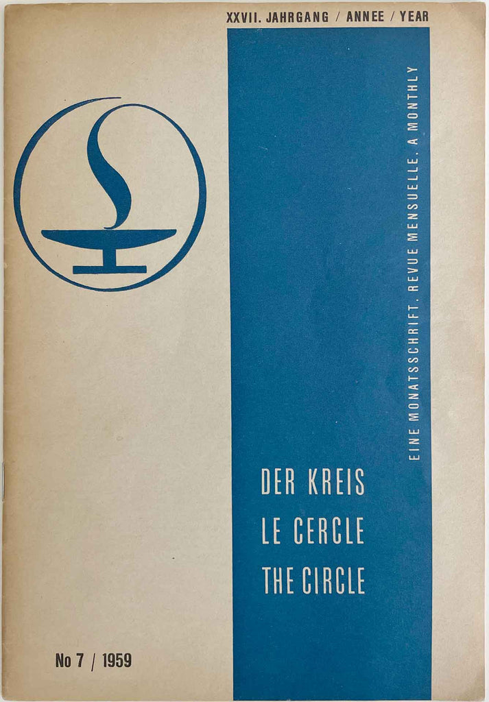 Der Kreis / Le Cercle / The Circle No. 7, 1959. 6" x 9" 36 pages. Rare vintage gay magazine