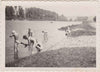 Eight naked men bathing in the Loire vintage gay photo snapshot