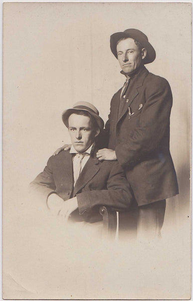 Affectionate Men, John and Charles: Real Photo Postcard