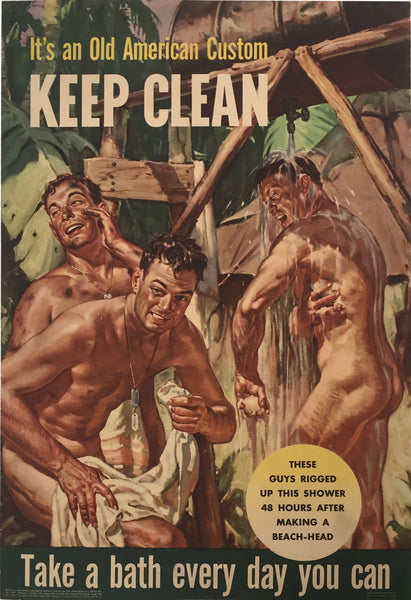 Keep Clean: WWII Vintage Poster