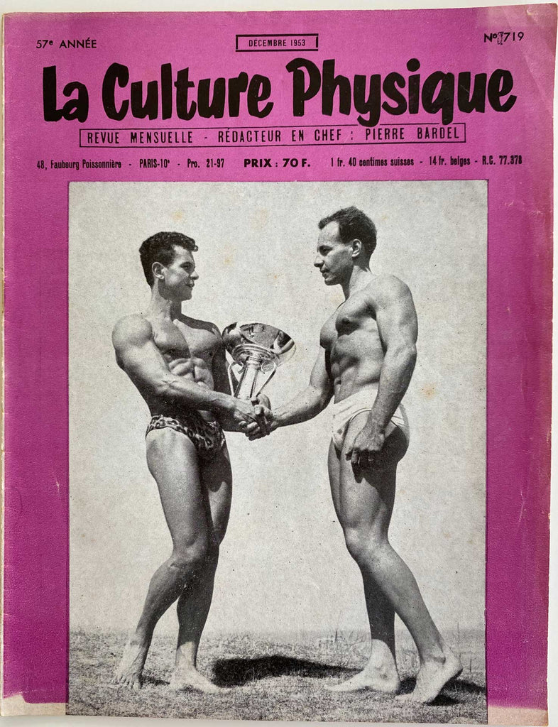 La Culture Physique  December 1953, No. 719 vintage French physique magazine