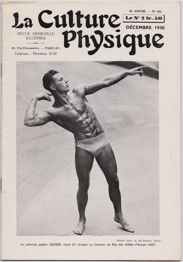 La Culture Physique: Vintage French Magazine Dec 1938