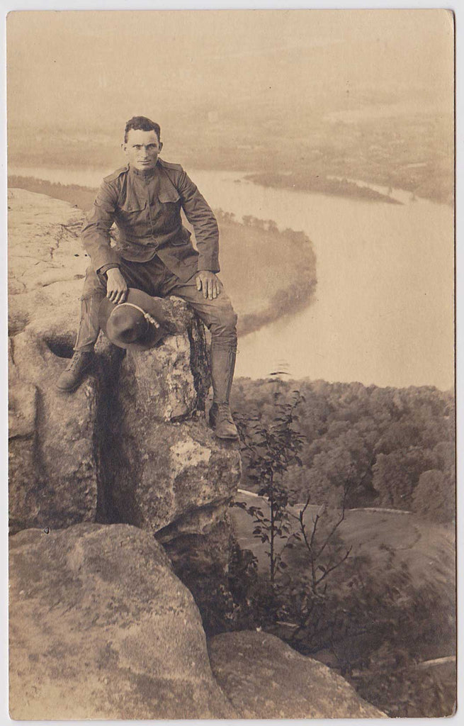 Fred on Mountain: Real Photo Postcard