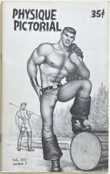 Physique Pictorial, Vol XVI, No. 2 April, 1967. Tom of Finland's "Boris" on the front cover.