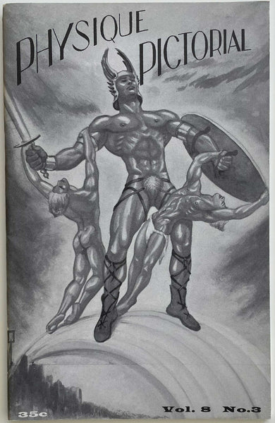 Physique Pictorial, Vol 8, No. 3. Fall, 1958. Rare early edition. George Quaintance's cover drawing