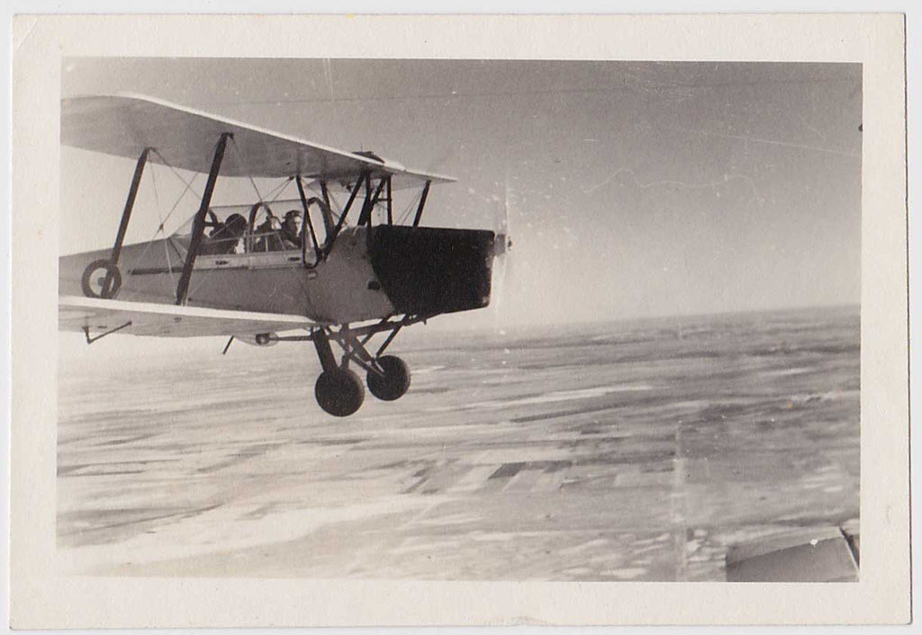 Vintage photo Royal Canadian Air Force flight dated on verso, (20/1/42) with a stamp from a Winnepeg photo studio