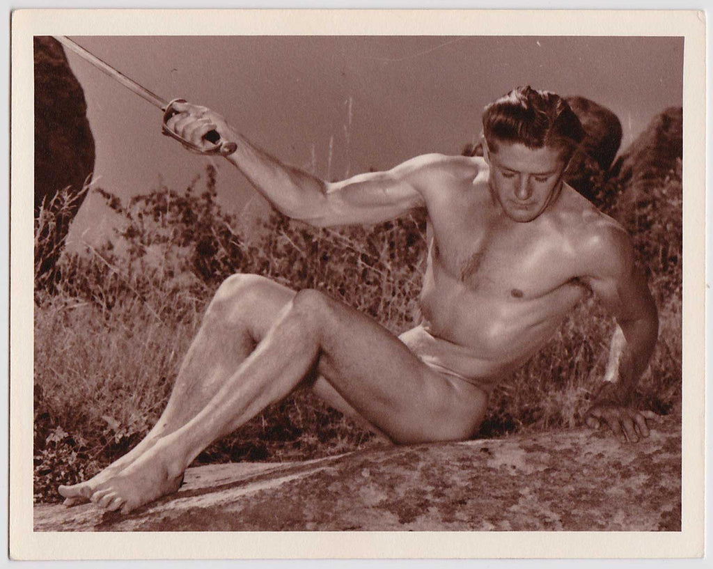 Western Photo Guild Vintage Male Nude with Foil