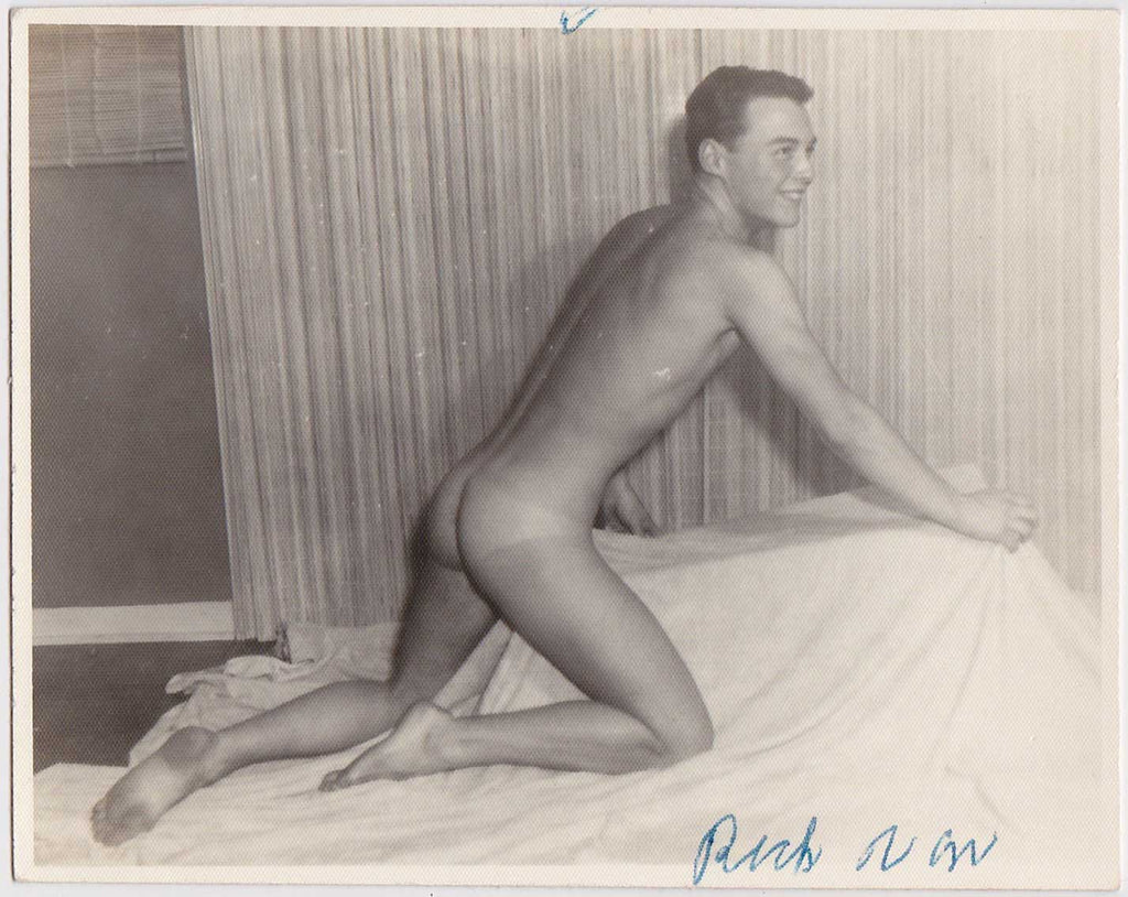 Very rare vintage gay photo by Art-Bob of model Rick Van showing his tan line.