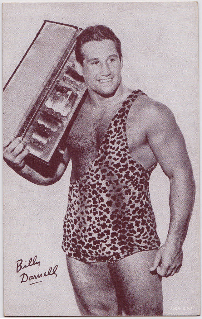 Wrestler Billy Darnell Photo Litho Postcard