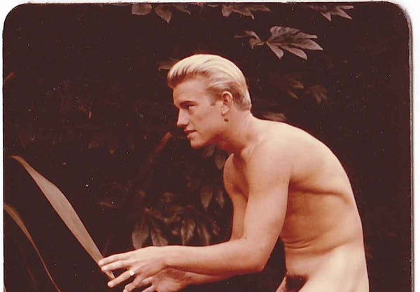 Anonymous Blond Male Nude vintage gay color photo snapshot
