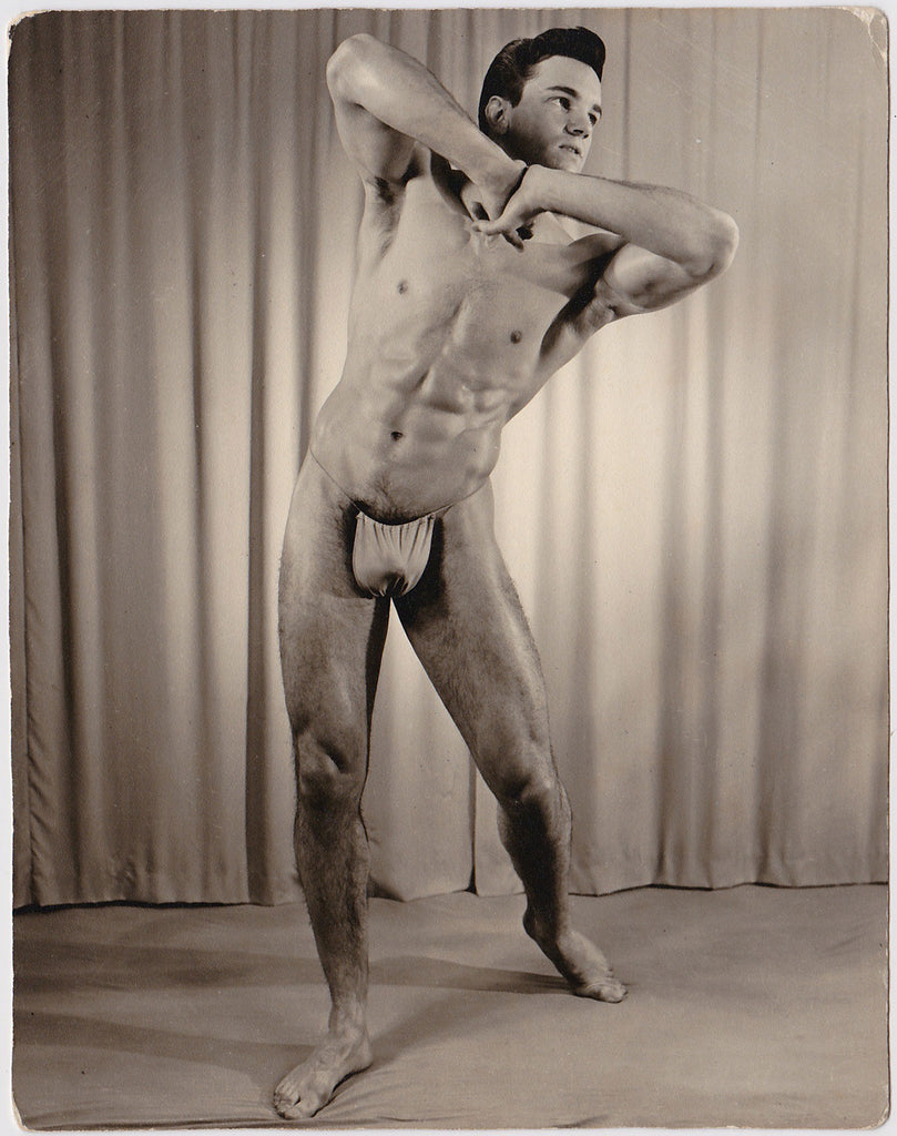 Beautiful vintage photo by Don Whitman / Western Photography Guild Jim Dardanis in a posing strap