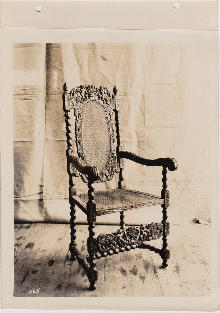 Altman Collection: Armchair with Cane Seat and Back vintage sepia photo