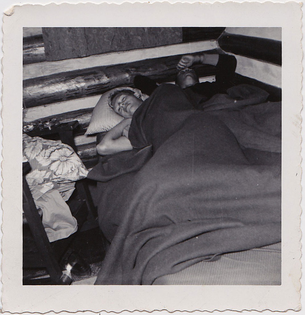 Couple in Bed vintage snapshot