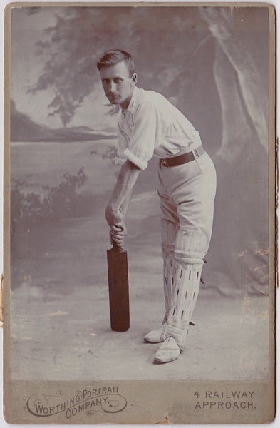 Studio Portrait of Handsome Cricket Player