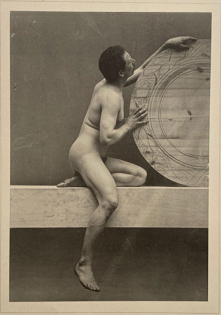 Plate #69, from Der Act Vintage Collotype  Male Nude Max Koch and Otto Rieth