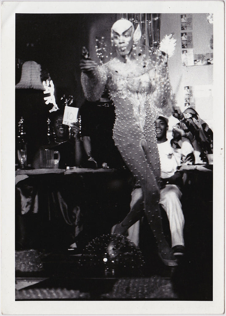 Contestant at Drag Ball vintage photo