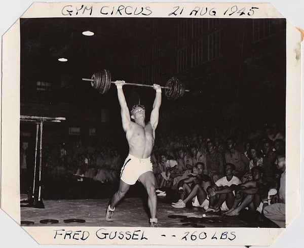 Gym Circus, August 1945 vintage gay photo