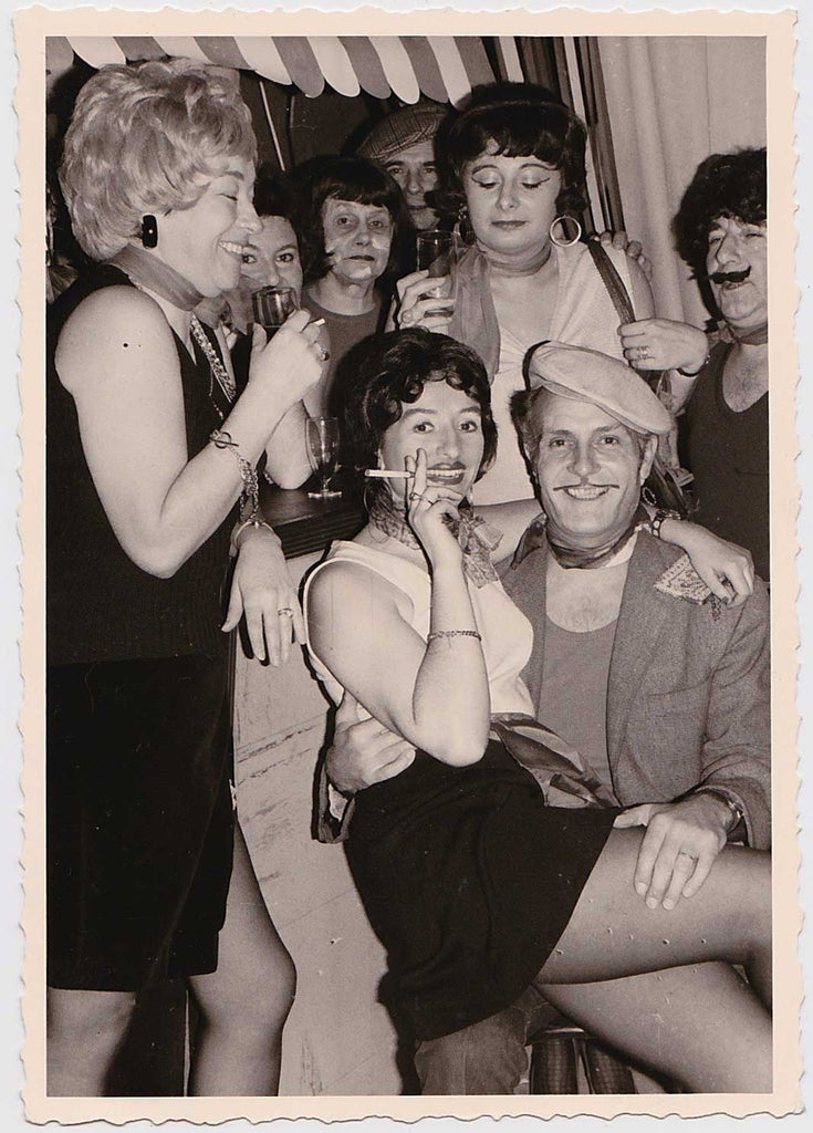 French Cross-Dressers Party 1 vintage gay snapshot