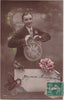 Vintage French Postcard: Happy Birthday