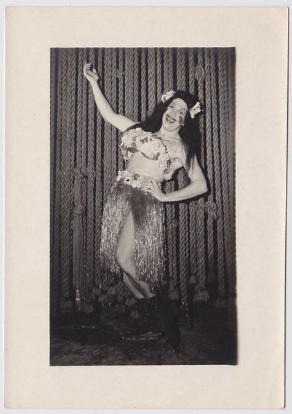 Sailor in Hula Drag: Vintage Gay Interest Photo