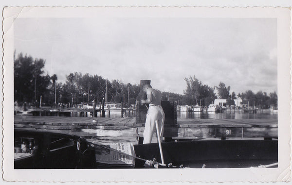 Guy with a Pole up His Ass vintage snapshot