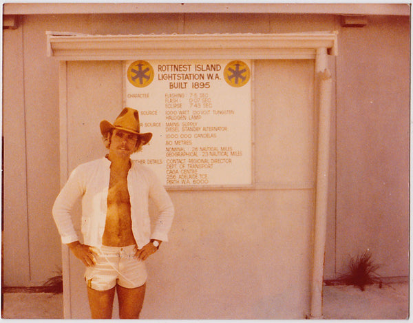 Cowboy in Hot White Shorts: Vintage Gay Photo