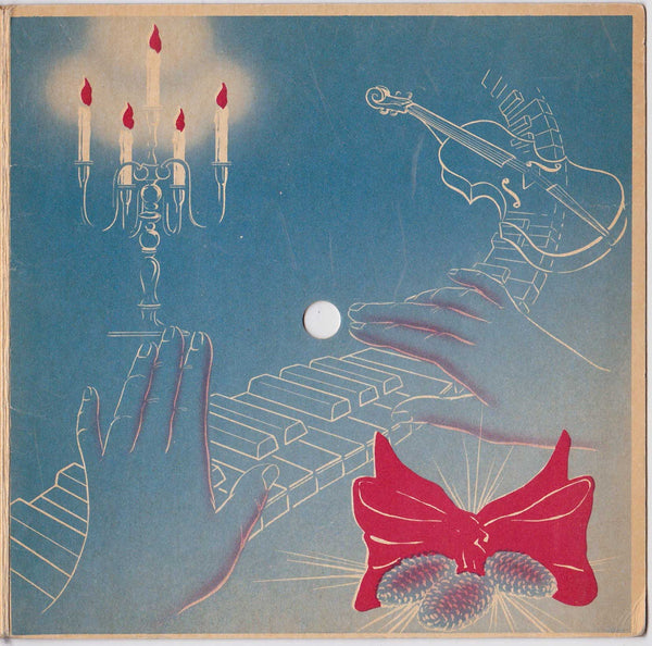Rare vintage Liberace Christmas card c. 1953. Includes a "fold back and play" record at 78 RPM. 