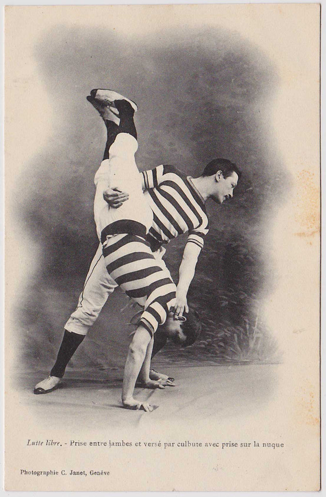 French Wrestlers: Real Photo Postcard