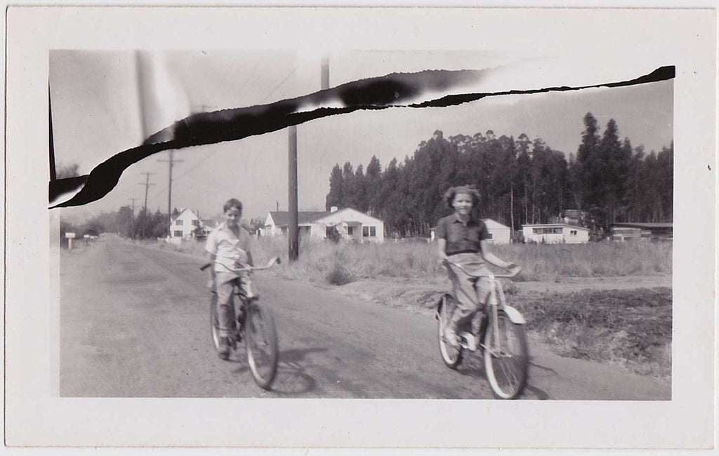 Kids on Bikes Printing Mistake vintage photo