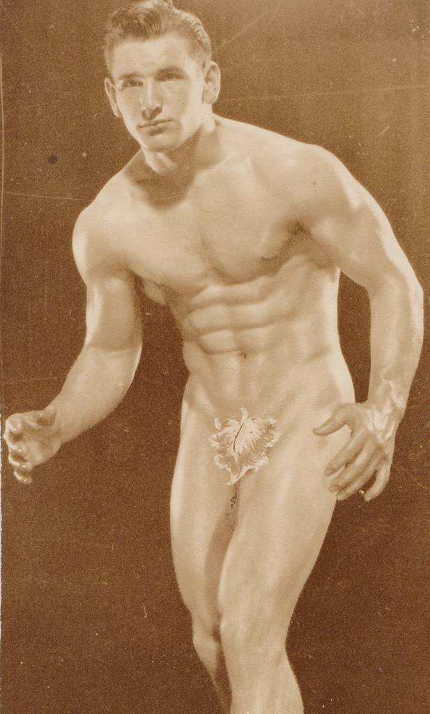 Anonymous Vintage Physique Photo: Male Nude with Fig Leaf