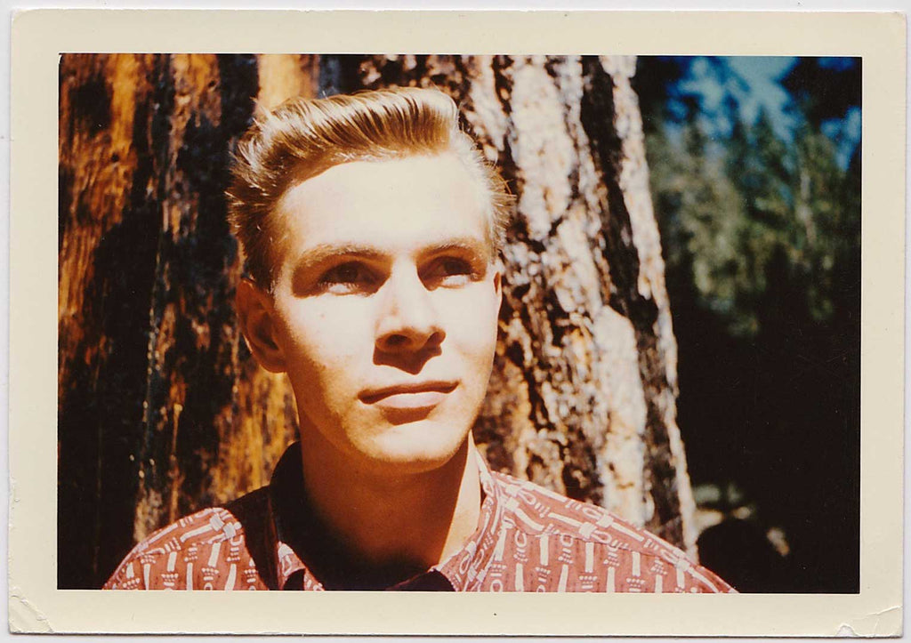 Handsome Man in Redwoods: Vintage Gay Interest Photo