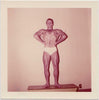 Bodybuilder in White Trunks vintage gay photo