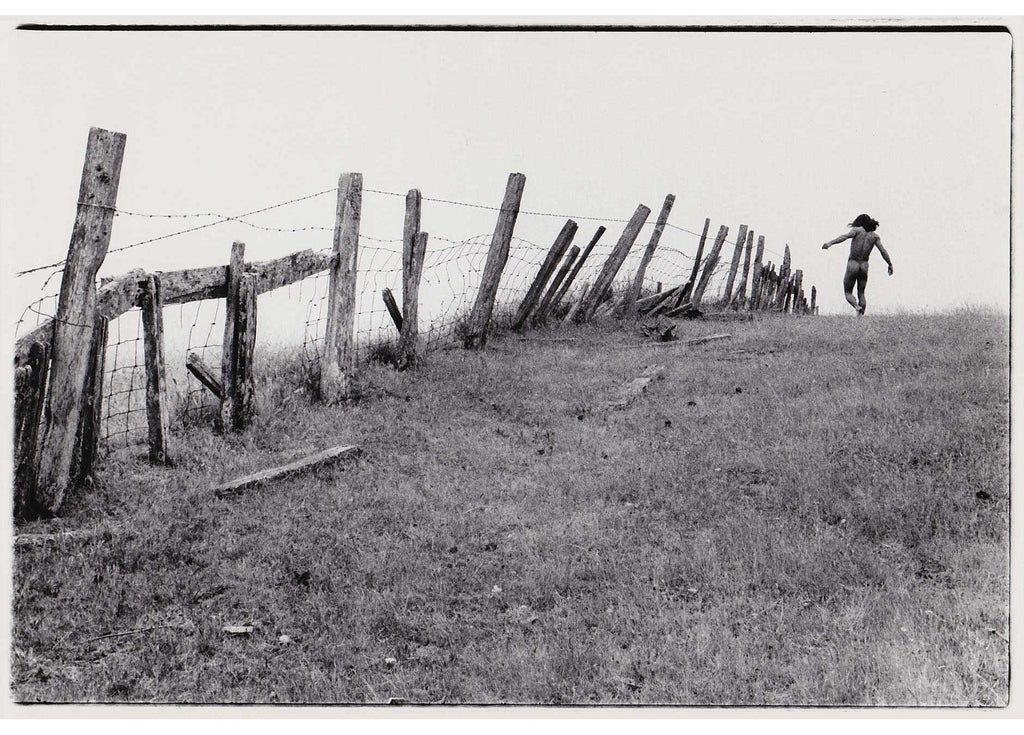 Crawford Barton Vintage Photo: Male Nude Running Along Fence